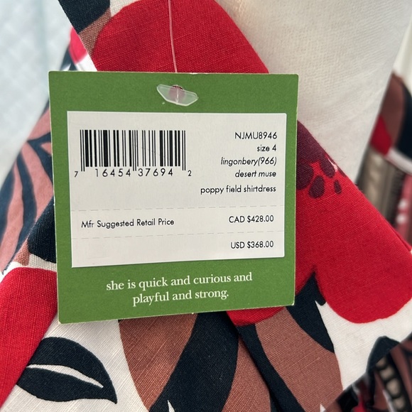 NWT Kate Spade floral dress size 4 - Picture 6 of 7